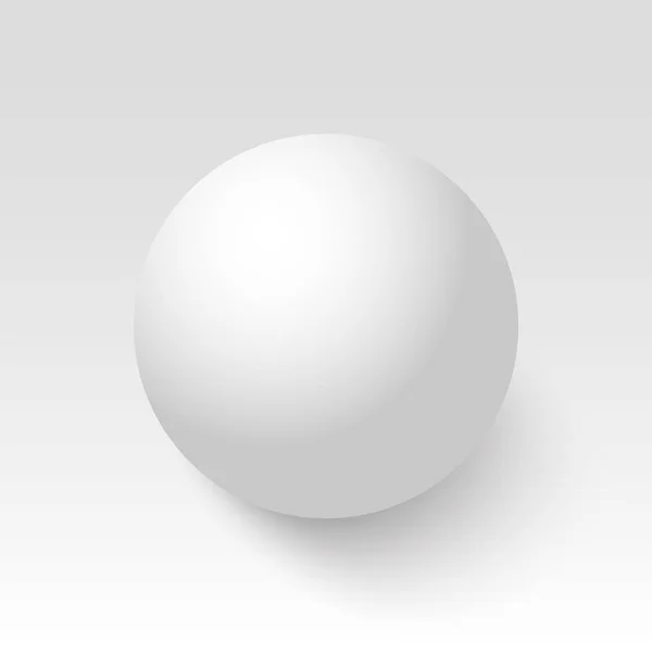 Weiße Kugel. Ball. 3d. Vektorillustration — Stockvektor