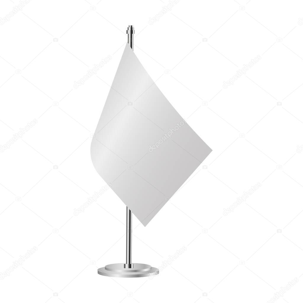 Vector small table flag set, isolated on white background