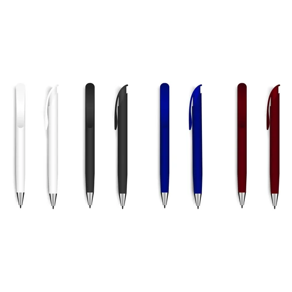 Conjunto de canetas diferentes para o seu design. Vetor — Vetor de Stock