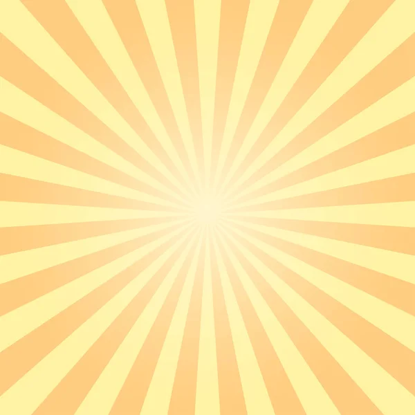 Abstracte licht gele zonnestralen achtergrond. Vector — Stockvector