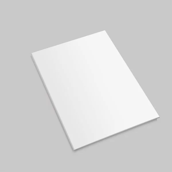 现实的空白封闭式杂志样机模板。矢量 — 图库矢量图片