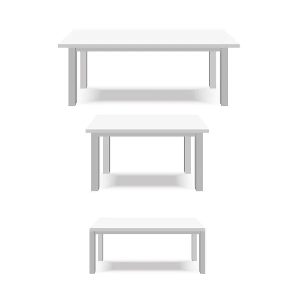 Tavolo bianco. Piattaforma. In piedi. Vettore — Vettoriale Stock