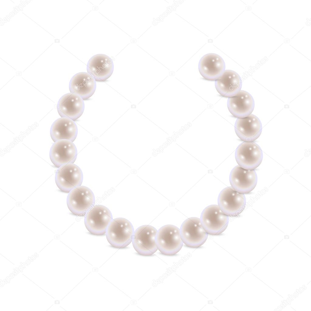 Pearl chain. vector illustration
