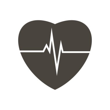 Kalp atışı. Kalp simge vektör 