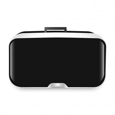 Sanal gerçeklik gözlükleri. VR teknolojisi. Vektör çizim. Stereoskopik 3d vr illüstrasyon. Yenilik aygıt