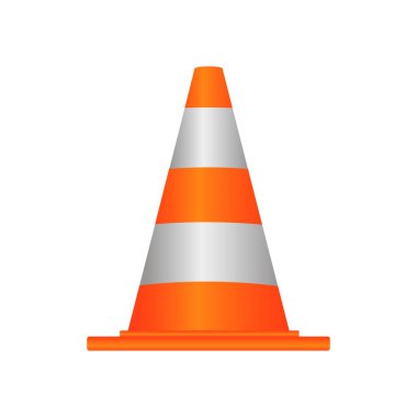 Trafik koni. Vektör işareti