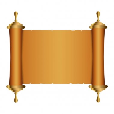 Antik Çince metin için yer ile illüstrasyon kaydırma. Eski parşömen kağıt. Vektör çizim