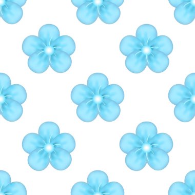 Mavi çiçek seamless modeli