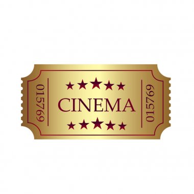 altın bilet vektör çizim