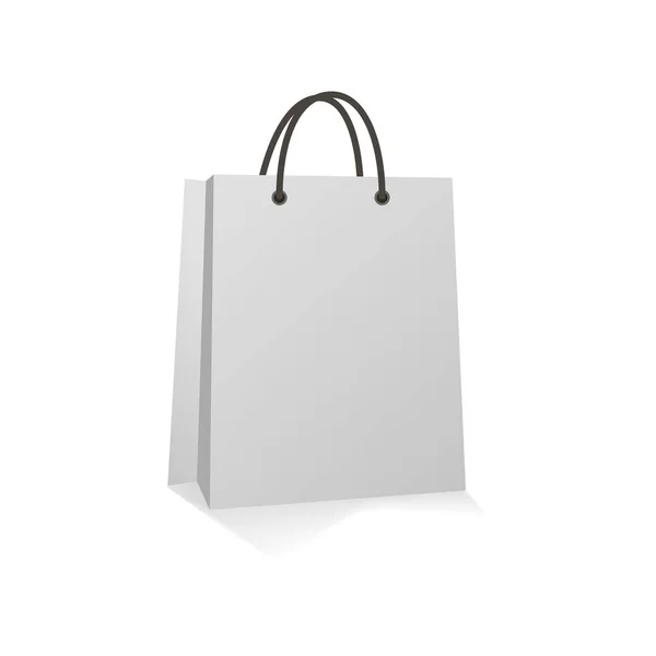 Sac vide réaliste pour faire du shopping avec ombre. Illustration vectorielle — Image vectorielle