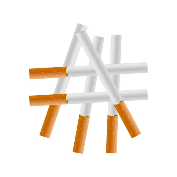 Illustration vectorielle réaliste de l'icône cigarette — Image vectorielle