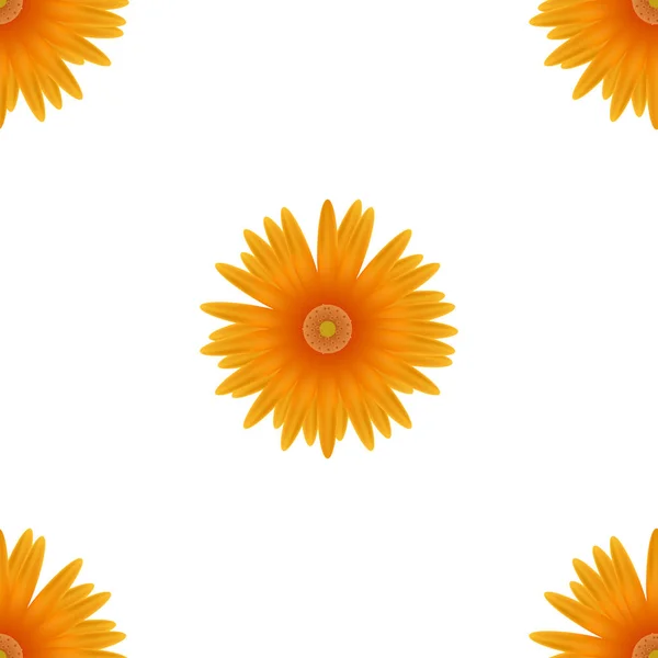 Χωρίς ραφή πρότυπο της κοντινής κίτρινο λουλούδι — Διανυσματικό Αρχείο