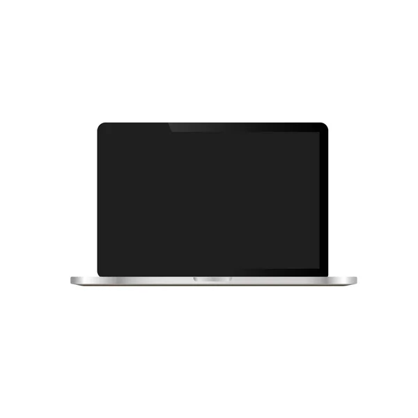 Realistischer Laptop auf weißem Hintergrund — Stockvektor