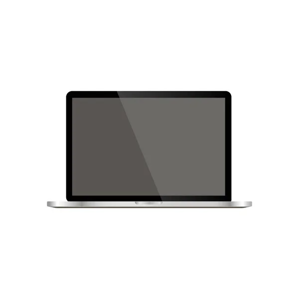 白色背景上的现实笔记本电脑 — 图库矢量图片