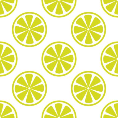 Vektör parlak kireç sorunsuz arka plan dilimler. Yeşil organik düz illüstrasyon