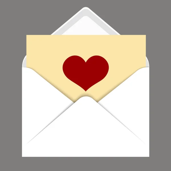 Розовый конверт на день Святого Валентина с любовным письмом. Открытка, приглашение изолировано на заднем плане. Плоский карикатурный дизайн. Векторная иллюстрация — стоковый вектор