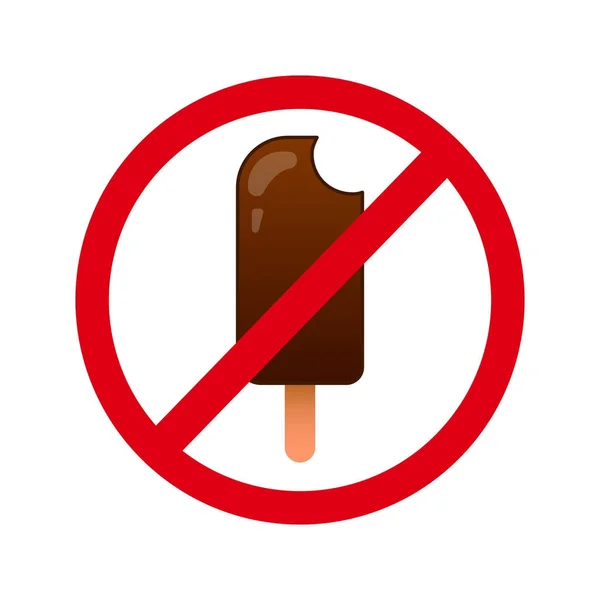 No hay helado icono vector — Archivo Imágenes Vectoriales