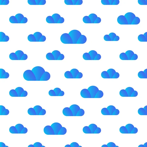 Modèle sans couture avec nuage. Illustration vectorielle sur fond blanc — Image vectorielle