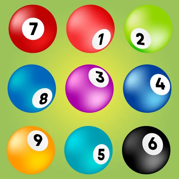 Bingo piyango topları numaraları arka plan. Piyango Çal balls. Loto kazanan. — Stok Vektör
