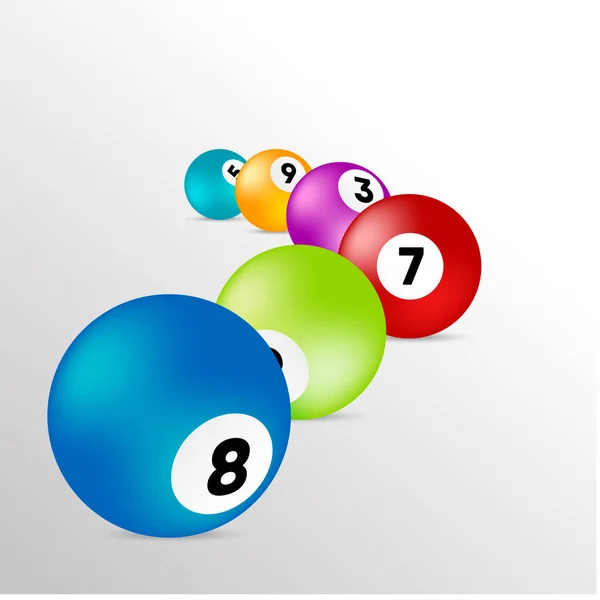 Bingo numeri di palle della lotteria sfondo. Palle da gioco della lotteria. Vincitore del Lotto — Vettoriale Stock