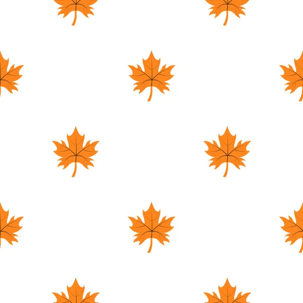 Vector herfst leafes naadloze patroon. geïsoleerd op witte achtergrond — Stockvector