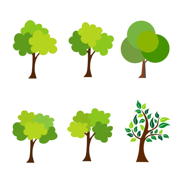 Set of trees icon vector illustration Royalty Free Stock Vectors