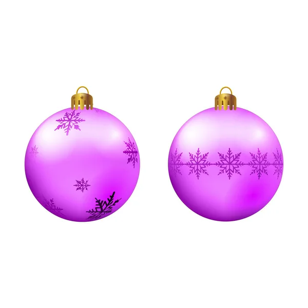 Bola de Navidad púrpura Vector ilustración — Vector de stock