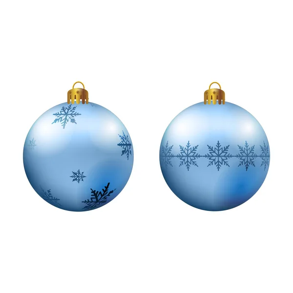 Blue Christmas ball Vector illustration — Stock Vector
