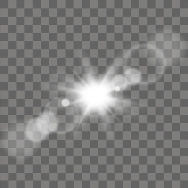 Glühen Sonnenlicht-Effekt. abstrakte Wirkung der Beleuchtung Fackel. Vektor — Stockvektor