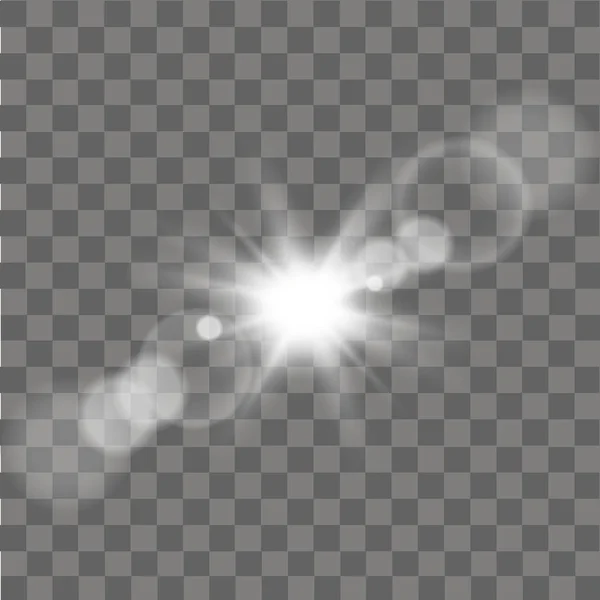 Zon licht glanseffect. Abstracte effect van verlichting flare. Vector — Stockvector