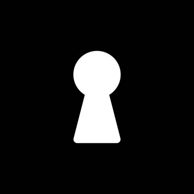 Işık ile karanlık duvara kızdırma anahtar deliği. Vektör