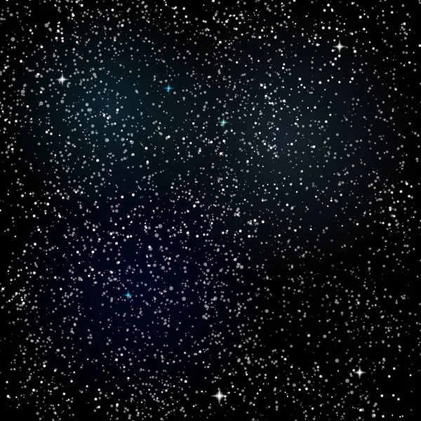 Noche oscura con estrellas claras en el espacio oscuro. Vector — Vector de stock