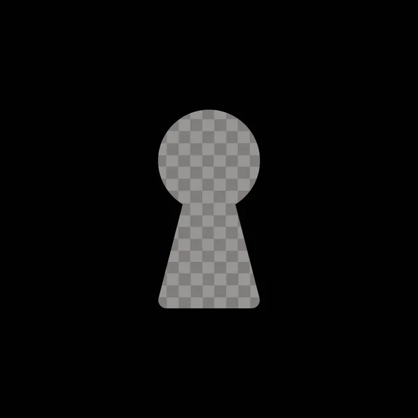 Işık ile karanlık duvara kızdırma anahtar deliği. Vektör.