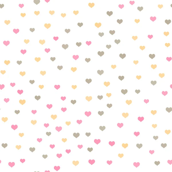 Nahtloses Muster mit kleinen roten Herzen für den Valentinstag. Vektor — Stockvektor