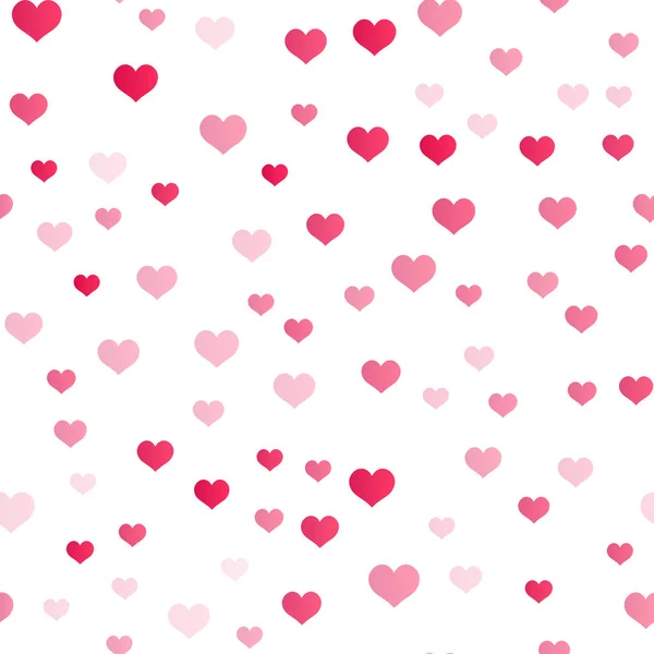 Sevgililer günü için küçük kırmızı kalpler ile Seamless modeli. Vektör — Stok Vektör