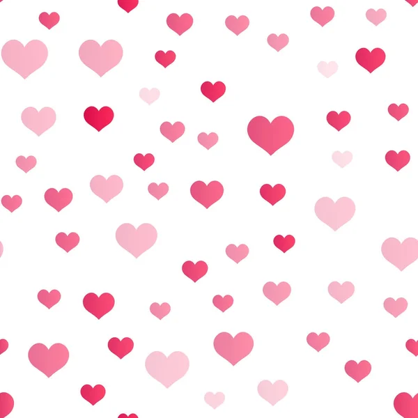 Seamless mönster med små röda hjärtan för alla hjärtans dag. Vektor — Stock vektor
