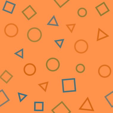 Geometrik figürler ile Seamless modeli. Doku deseninin. Vektör