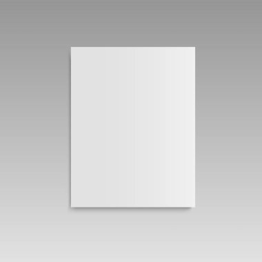 Gerçekçi boş kapalı dergisi mockup şablonu. Vektör.