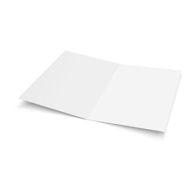 Açık dergi, günlük, kitapçık, kartpostal, el ilanı, kartvizit veya broşür kadar alay et. Vektör çizim.