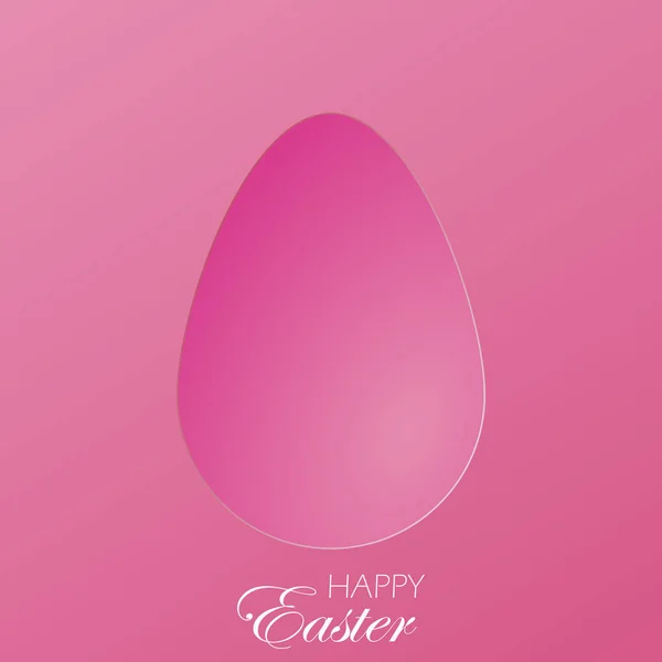 Glückwunschkarte mit rosa Ei und handgeschriebenem Text. Vektor. — Stockvektor