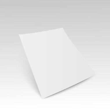 3D el ilanı Mock-up tasarım. Vektör çizim