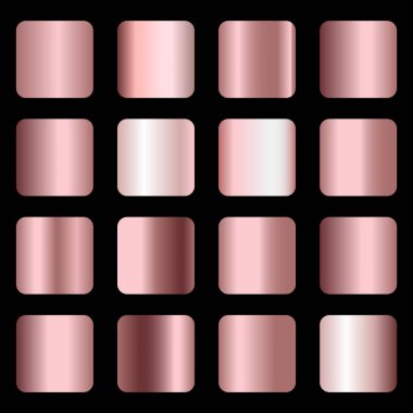 Bronz folyo doku geçiş kümesi. Vektör.