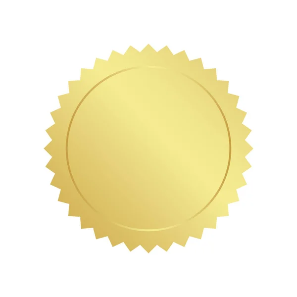 Realistic gold seal vector. — Stock Vector