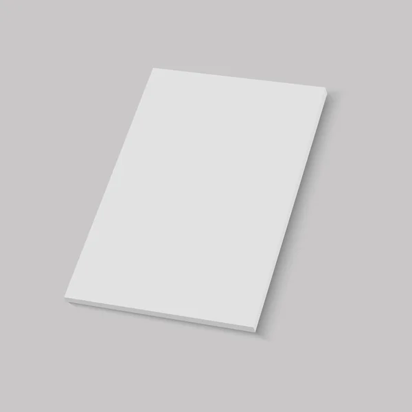 Plantilla de maqueta de revista cerrada en blanco realista. Vector . — Vector de stock