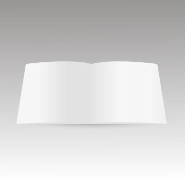 Gerçekçi boş açılan dergisi mockup şablonu. Vektör.
