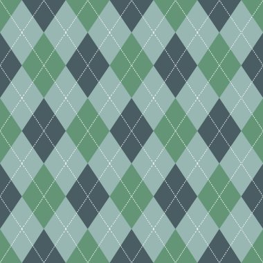 Sorunsuz ekose deseni. Retro yeşil renk. Vektör