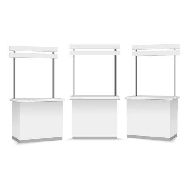 Blank promotion stand on a white background. Vector illustration. — Stock Vector