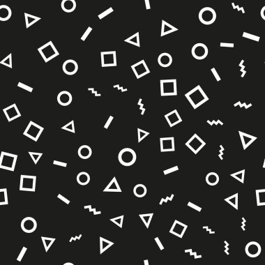 Geometrik figürler ile Seamless modeli. Vektör.
