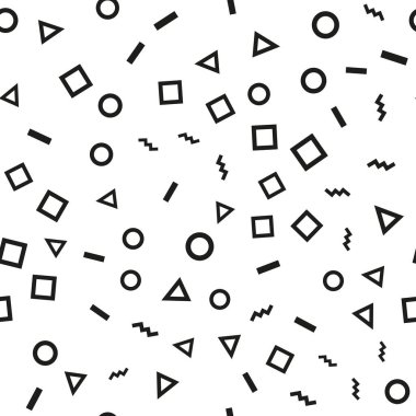 Geometrik figürler ile Seamless modeli. Vektör.