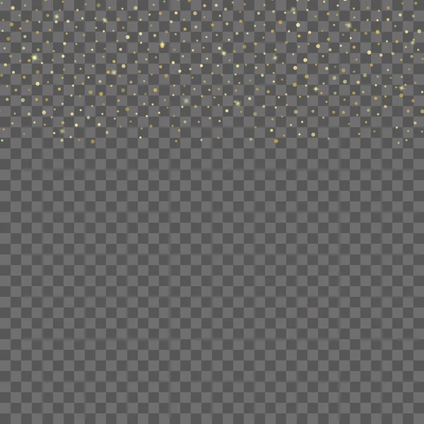 Fundo abstrato com pontos de ouro caindo e estrelas. Vetor . —  Vetores de Stock